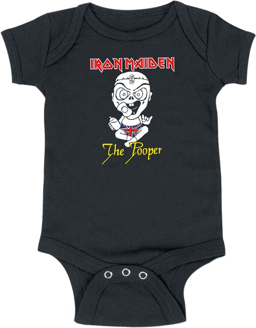 Iron Maiden Body für Babys - Kids - The Pooper - für Mädchen & Jungen - schwarz  - Lizenziertes Merchandise!