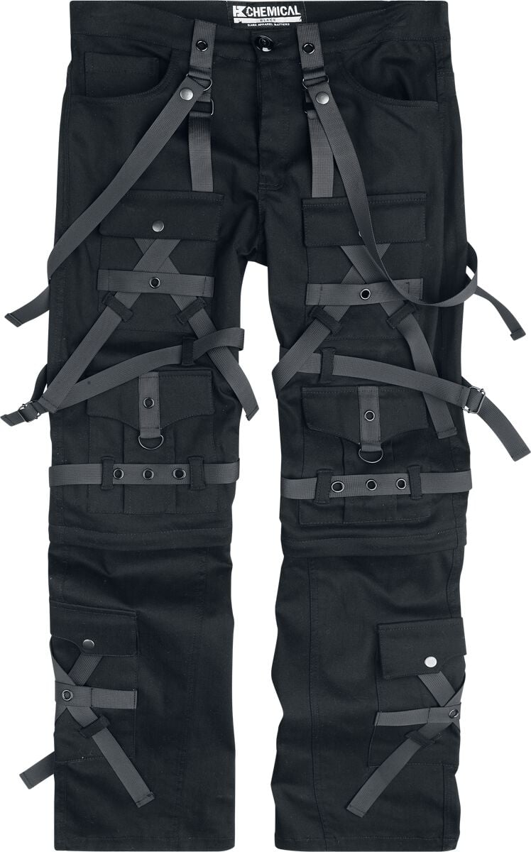 Chemical Black Gothic Cloth Trousers - Cairo Trousers - for Men - black
