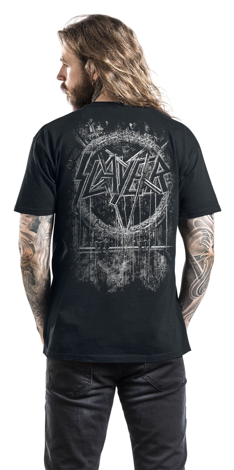T-shirt Slayer Dripping Eagle, Uomo, Nera, 100% Cotone, Merch Ufficiale, Taglie Dalla S Alla 5XL