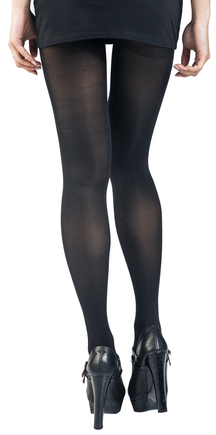 Pamela Mann - Rockabilly Strumpfhose - 50 Denier Tights - S-XL - für Damen - Größe S-XL - schwarz