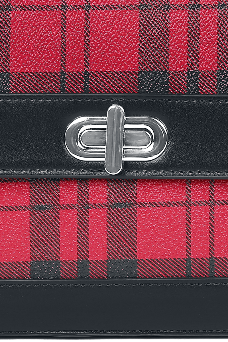 Banned Retro Lady Prim Handtasche schwarz rot