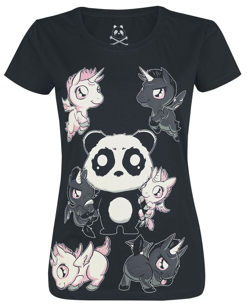 Unicorn Panda T-Shirt black