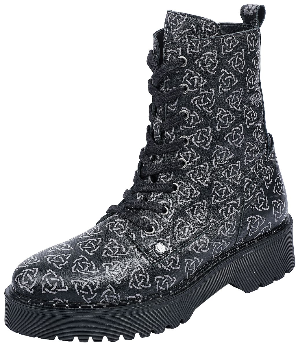 Image of Black Premium by EMP Boots mit keltisch anmutendem Print Boots schwarz