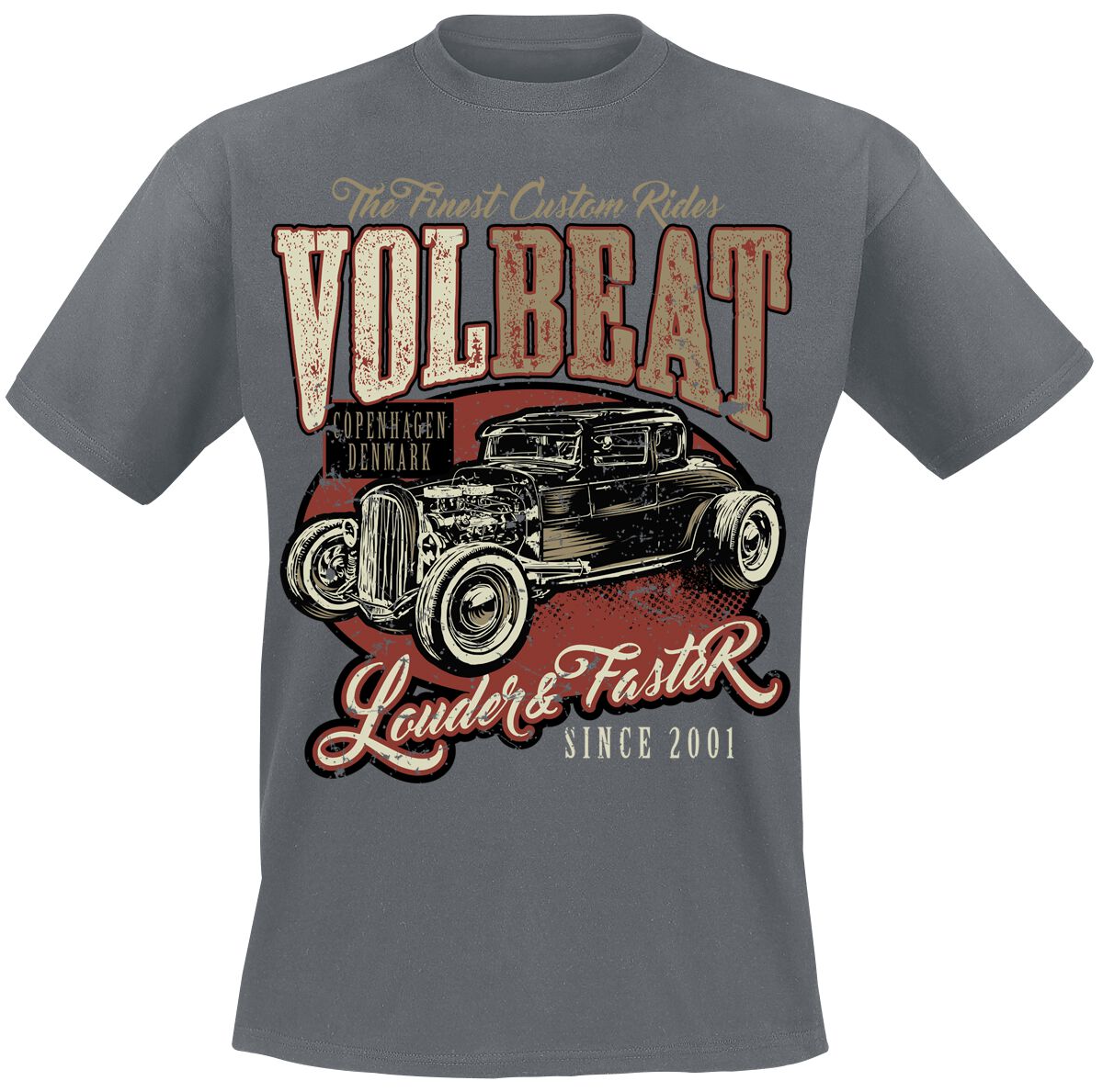 Volbeat T-Shirt - Louder And Faster - S bis XXL - für Männer - Größe L - grau  - EMP exklusives Merchandise!
