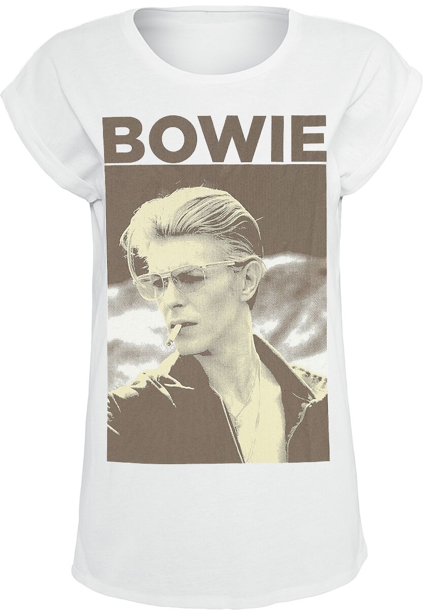 Image of David Bowie Photo Girl-Shirt weiß