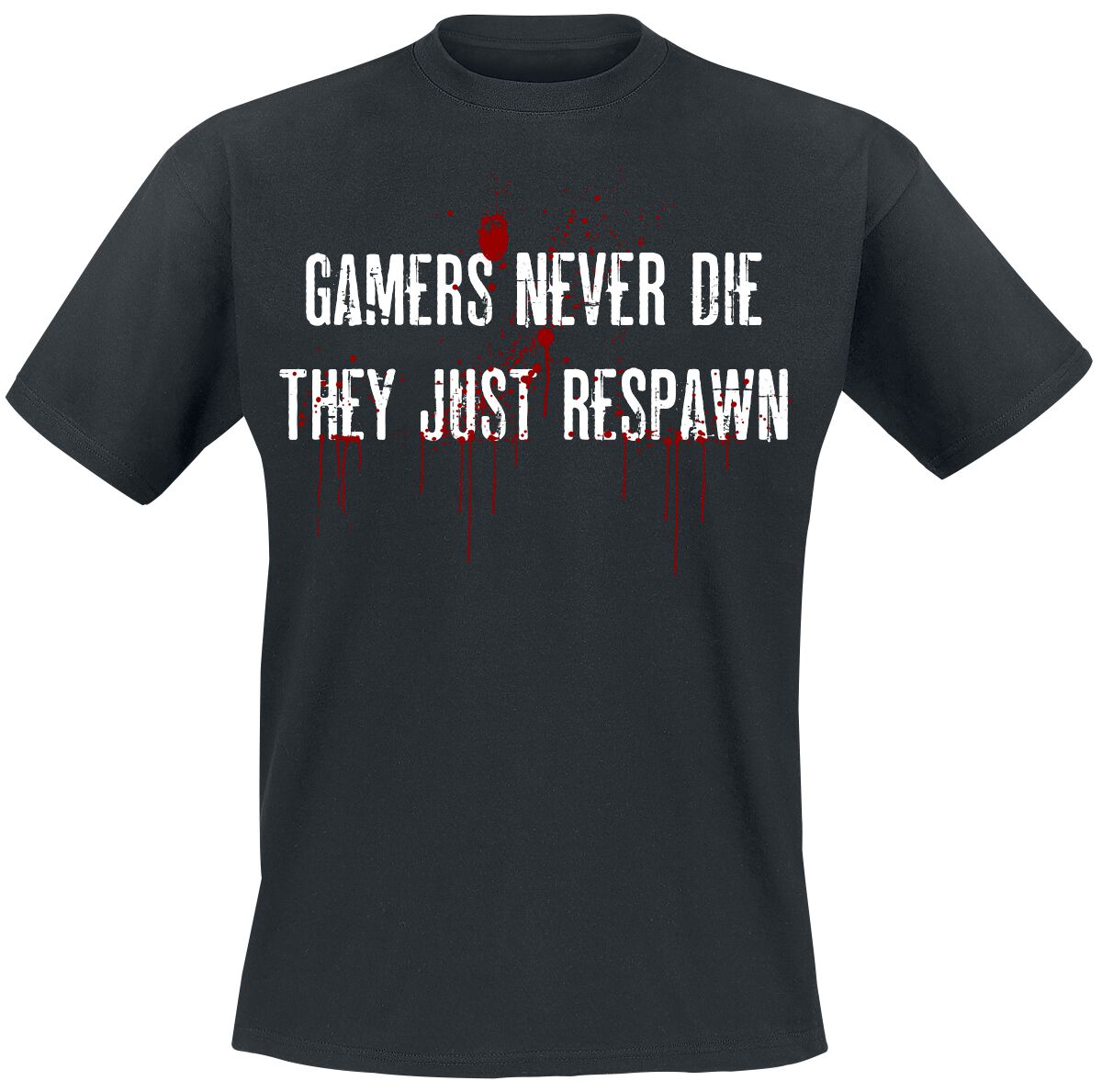 Image of T-Shirt Gaming di Gaming Slogans - Gamers Never Die - S a 5XL - Uomo - nero