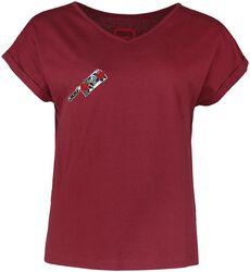 T-Shirt mit Oldschool Stickerei, RED by EMP, T-Shirt