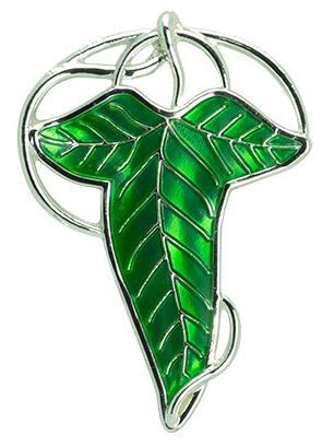 Levně Pán prstenů Lorien Leaf Odznak zelená