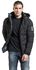 schwarze Puffer Jacke mit abnehmbarer Kapuze