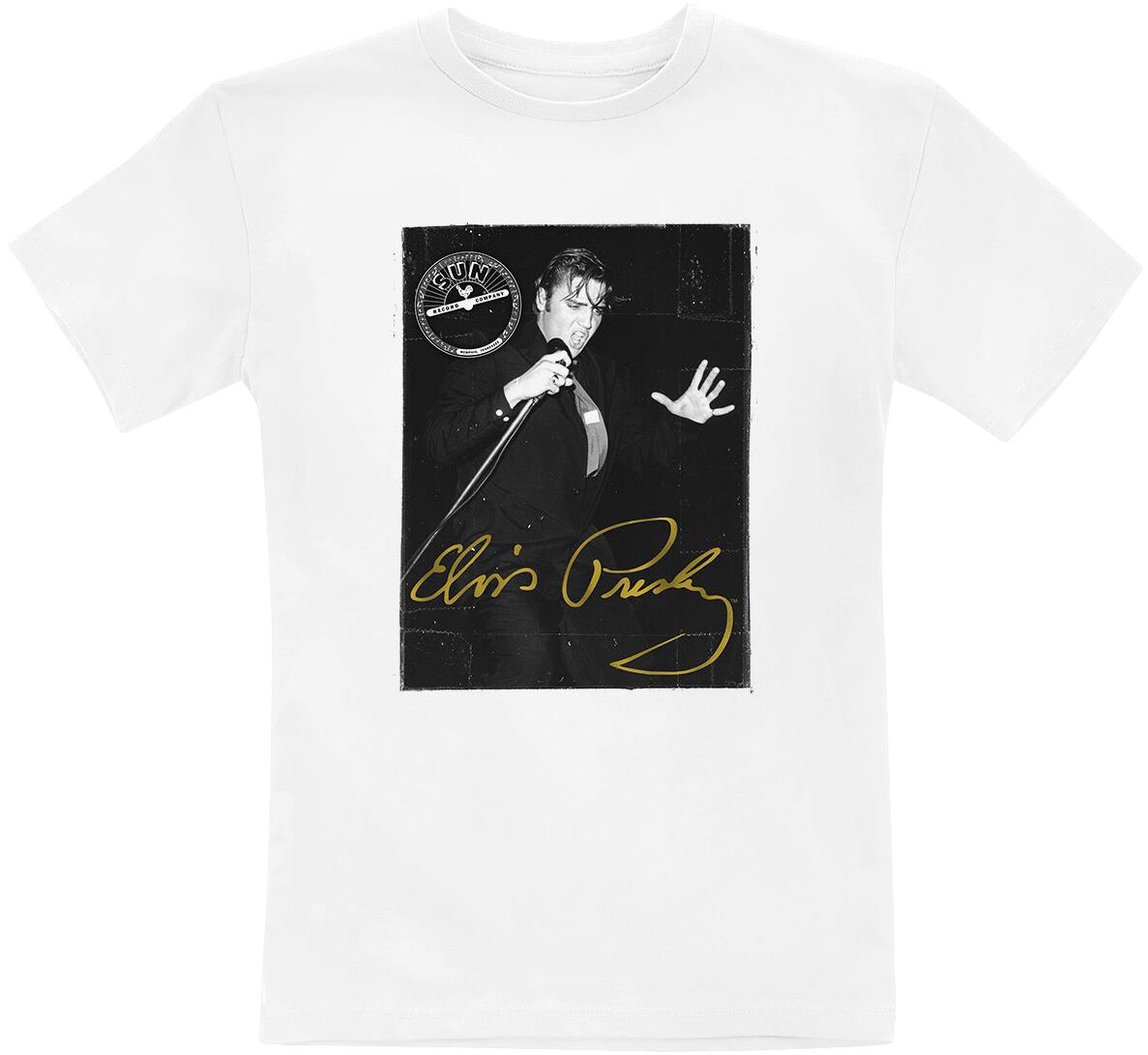 Presley, Elvis Signature Portrait T-Shirt weiß Presley, Elvis Signature Portrait T-Shirt weiß