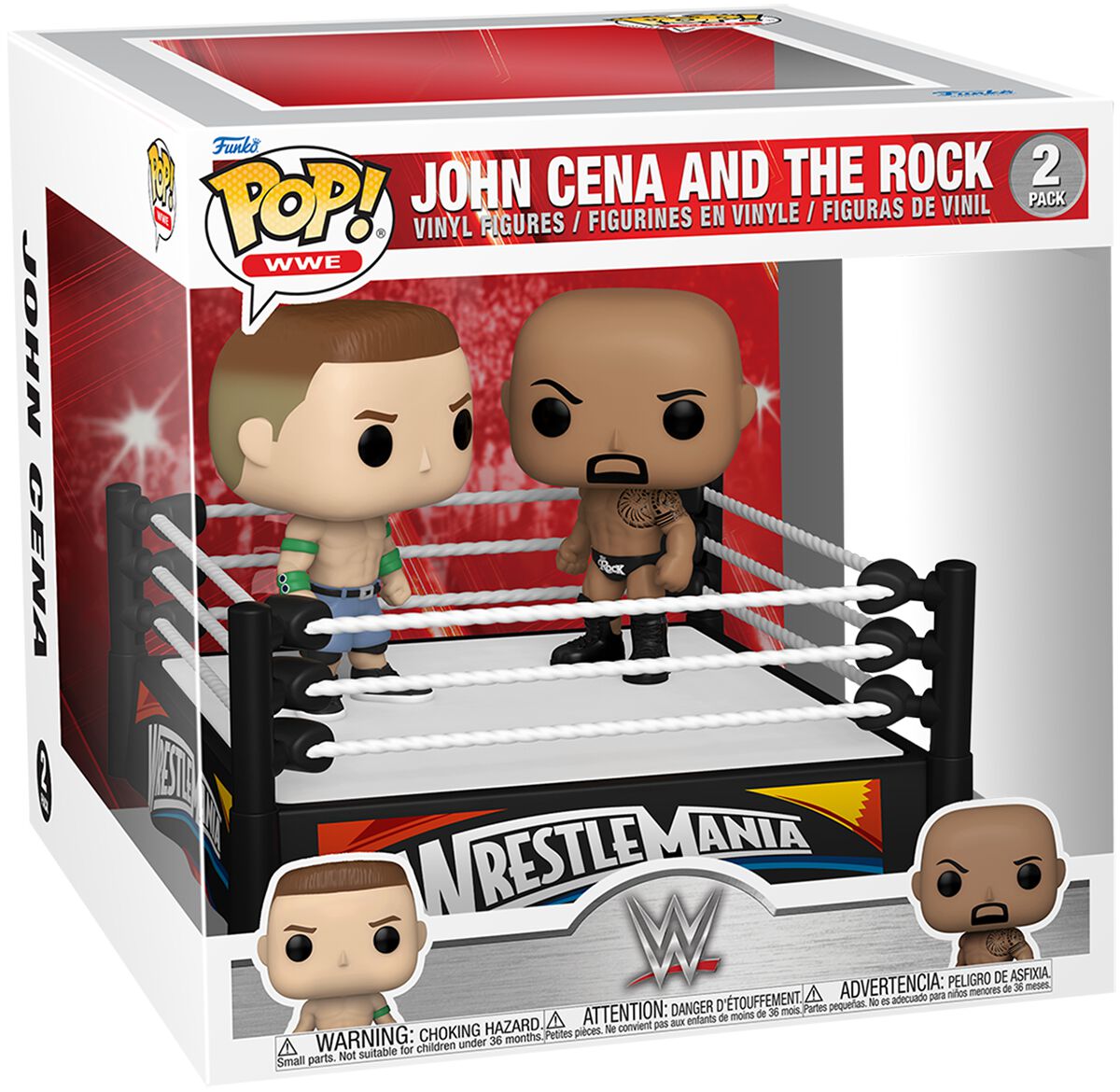 WWE Pop! WWE - John Cena and The Rock Vinyl Figure Funko Movie Moments multicolor
