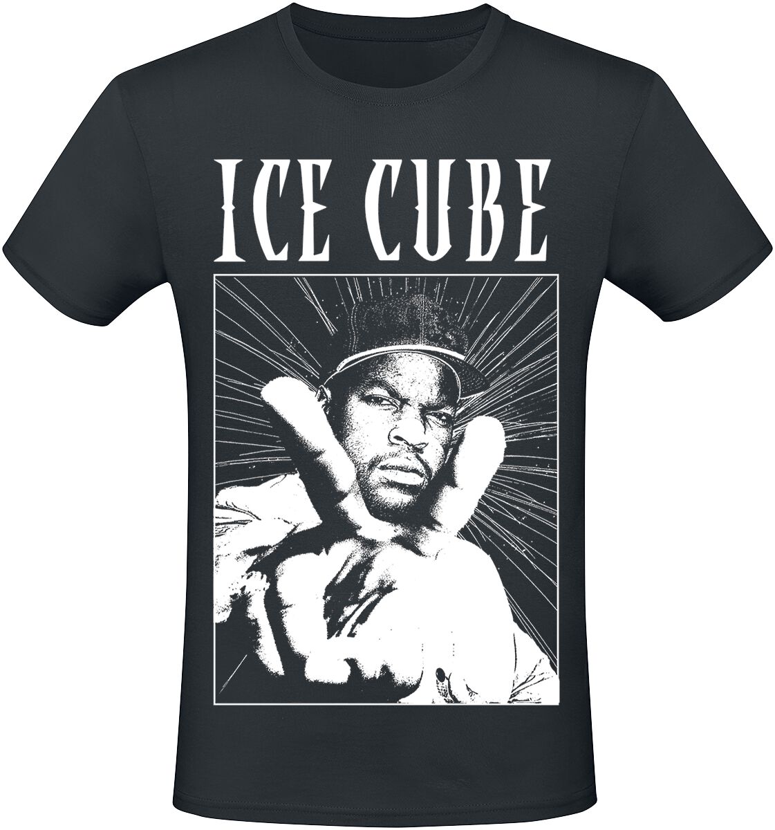 Ice Cube T-Shirt – Peace Sign – M bis XXL – für Männer – Größe M – schwarz  – Lizenziertes Merchandise!