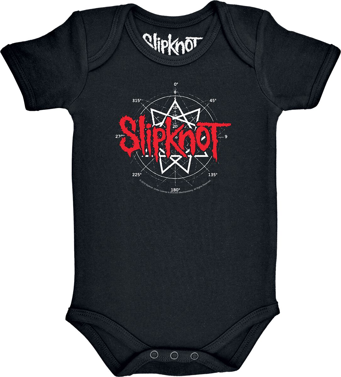 Slipknot Body für Neugeborene - Metal-Kids - Star Symbol - für Mädchen & Jungen - schwarz  - Lizenziertes Merchandise!