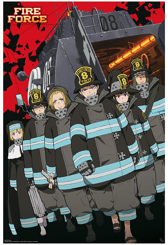 Fire Force Company 8 Poster multicolor