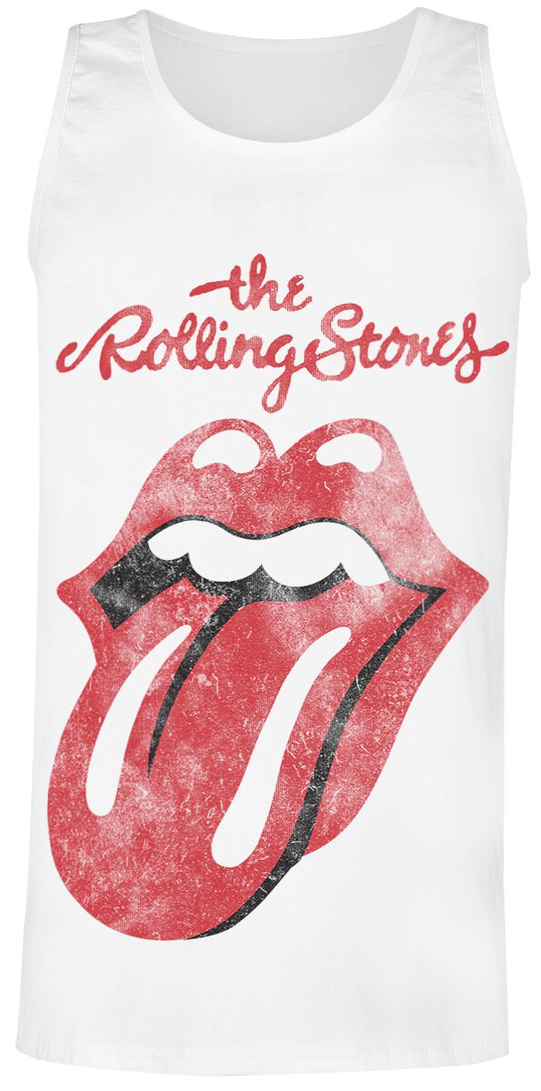 Classic Tongue Tank-Top weiß von The Rolling Stones