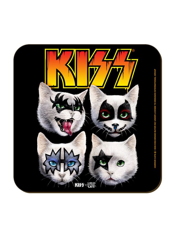 Kiss Untersetzer - Horror Cats Feline Four   - Lizenziertes Merchandise!