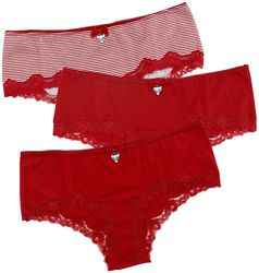 3er Set Hipster Pants, Pussy Deluxe, Panty-Set