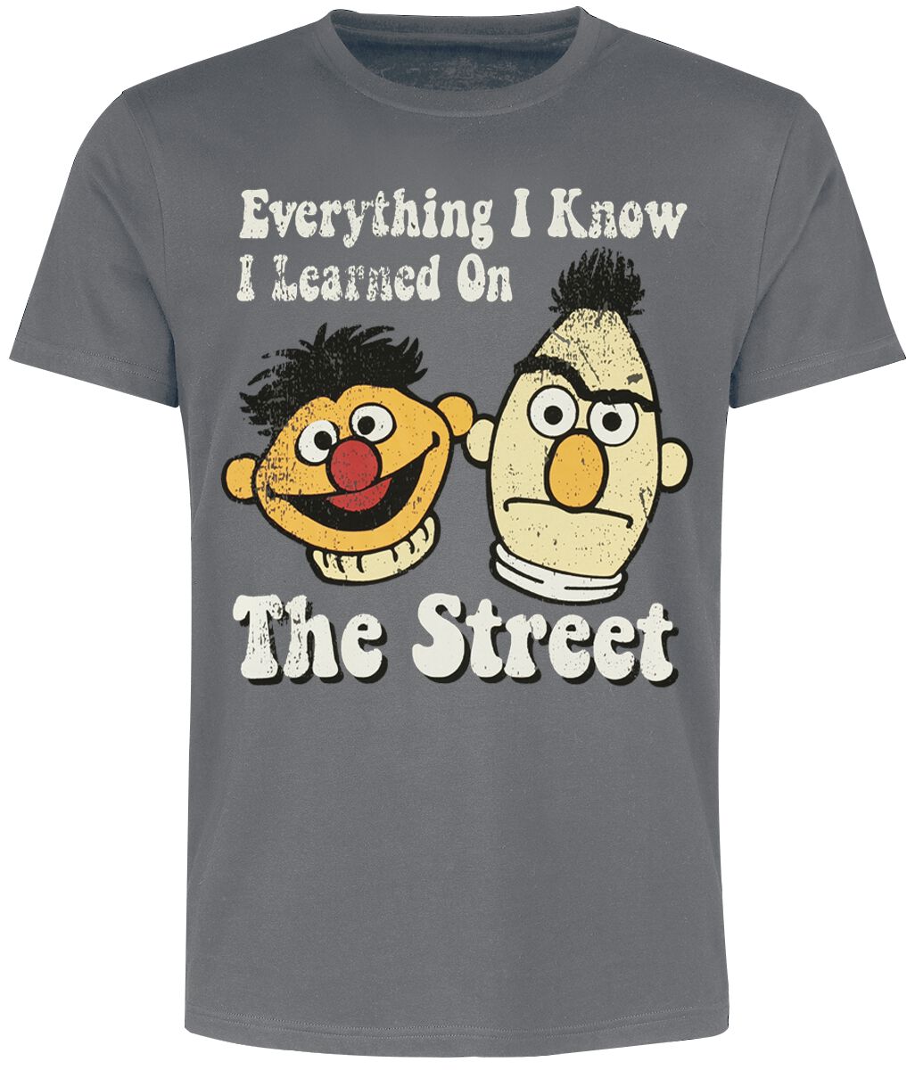 Sesamstraße T-Shirt - Ernie und Bert - Everything I Know I Learned On The Street - S bis 3XL - für Männer - Größe S - multicolor  - EMP exklusives