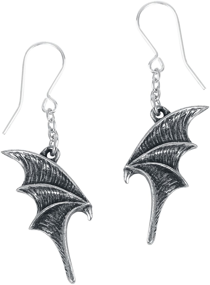 Alchemy Gothic – Gothic Ohrring – A Night with Goethe – für Damen – schwarz/silberfarben