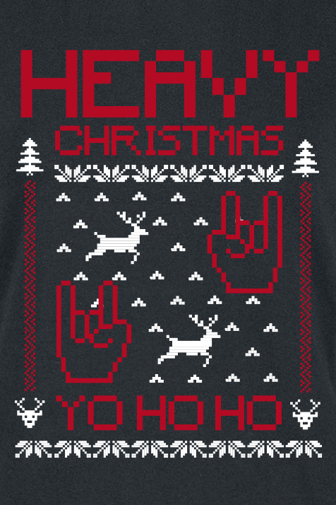 Sprüche Heavy Christmas T-Shirt schwarz