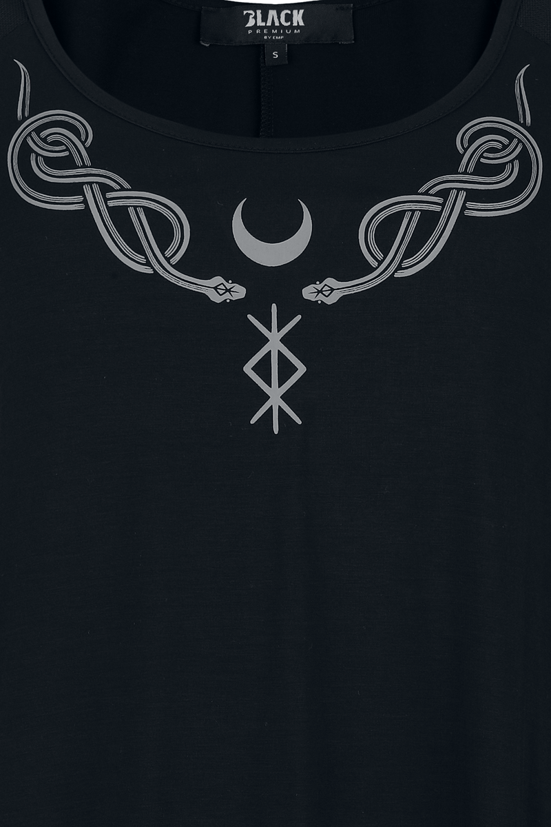 Thumbnail - Black Premium by EMP Celtic Snake Top schwarz in L