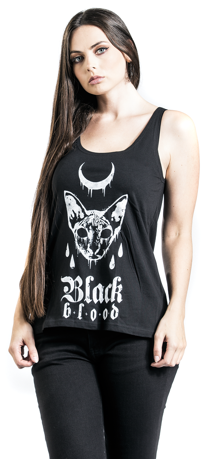 Black Blood by Gothicana Naked Cat Top schwarz