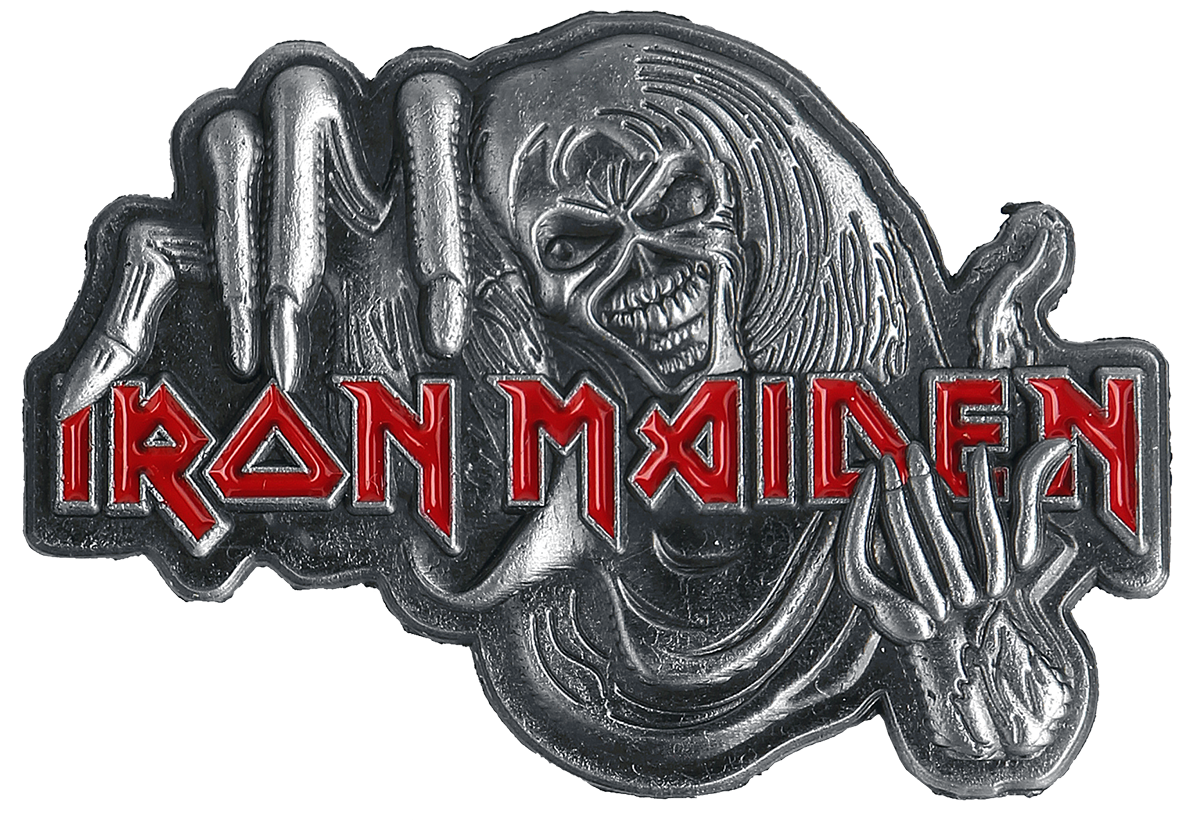 Iron Maiden - Number Of The Beast - Pin - grau| rot