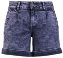 Jeans Shorts mit lila Waschung, Black Premium by EMP, Short