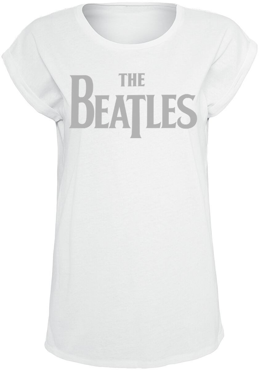 Image of The Beatles Logo Girl-Shirt weiß