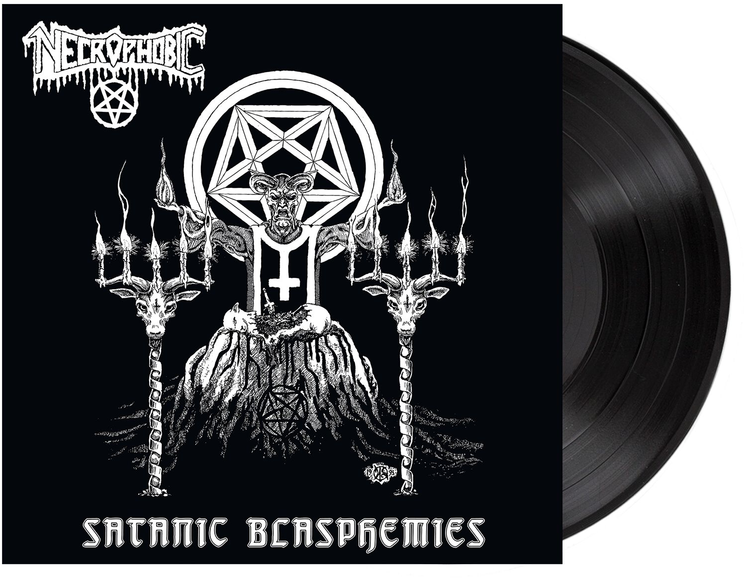 Necrophobic Satanic blasphemies LP schwarz