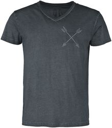T-Shirt mit detailreichem Wolfsprint, Black Premium by EMP, T-Shirt