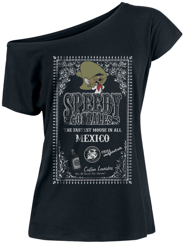 Looney Tunes - Anime T-shirt - Speedy Gonzales - S XXL - för Dam - svart