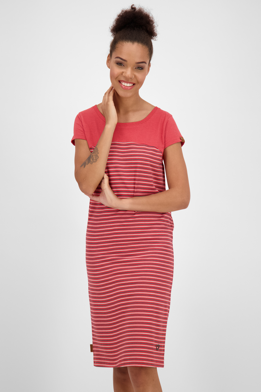 Alife and Kickin ClariceAK Dress Mittellanges Kleid rot