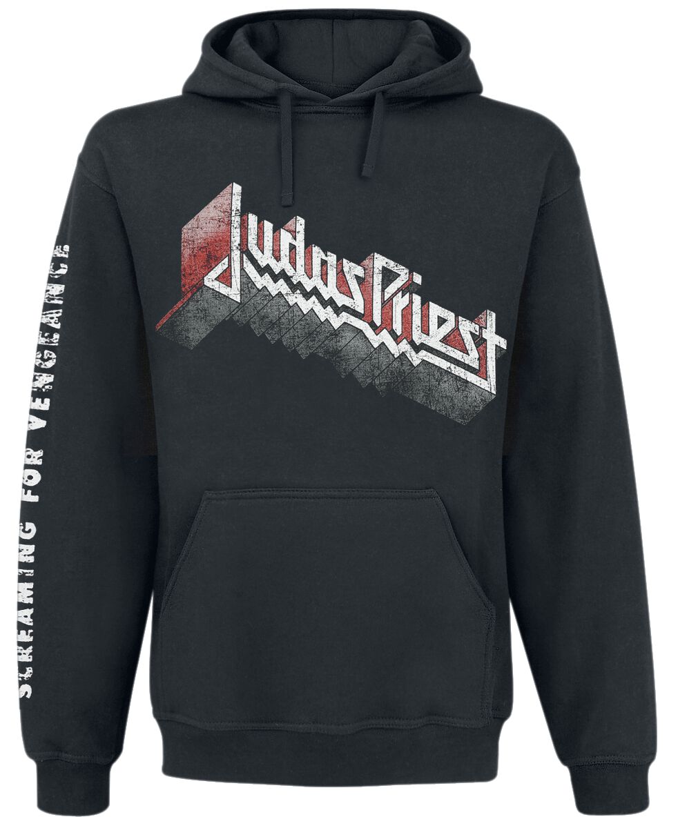 Judas Priest Kapuzenpullover - Screaming For Vengeance - S bis L - für Männer - Größe M - schwarz  - Lizenziertes Merchandise!