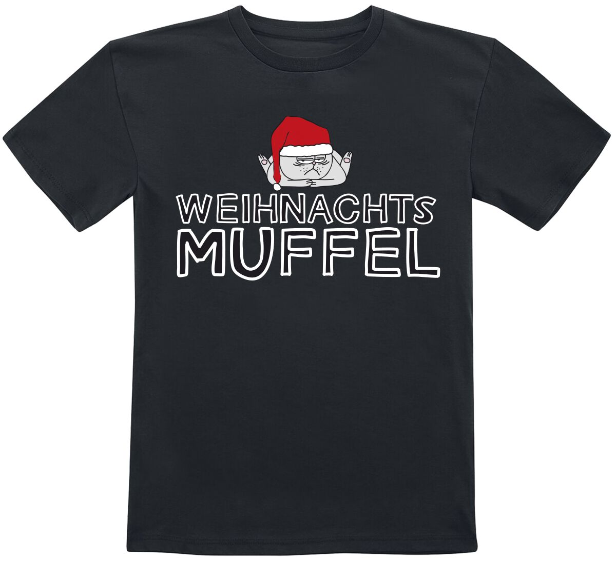 Tierisch Weihnachtsmuffel T-Shirt schwarz