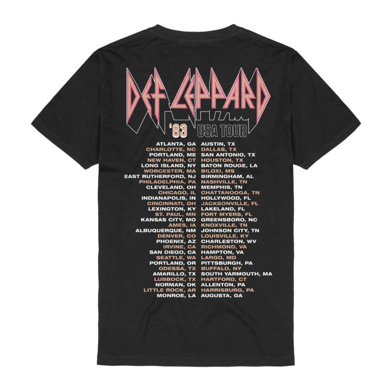 0199957159494 - USA Tour 1983 T-Shirt schwarz in S