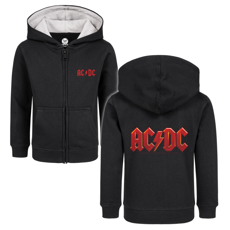 AC/DC  Kids' hooded jackets - Logo - for Children - black - ACDC Kids' hooded jackets