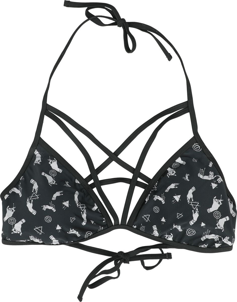 Image of Reggiseno bikini Gothic di Gothicana by EMP - Pentagram Bikini Top - S a XXL - Donna - nero