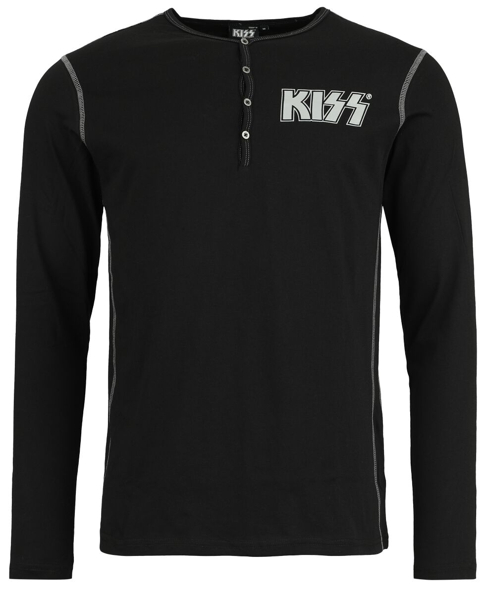 Kiss Langarmshirt - EMP Signature Collection - M bis 3XL - für Männer - Größe L - schwarz  - EMP exklusives Merchandise!