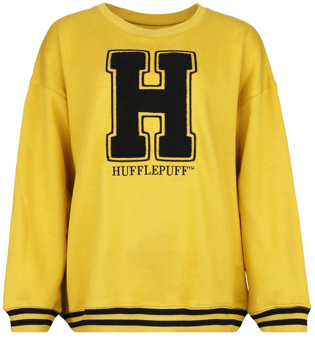 Harry Potter Sweatshirt - Hufflepuff - M bis L - für Damen - Größe L - gelb  - Lizenzierter Fanartikel