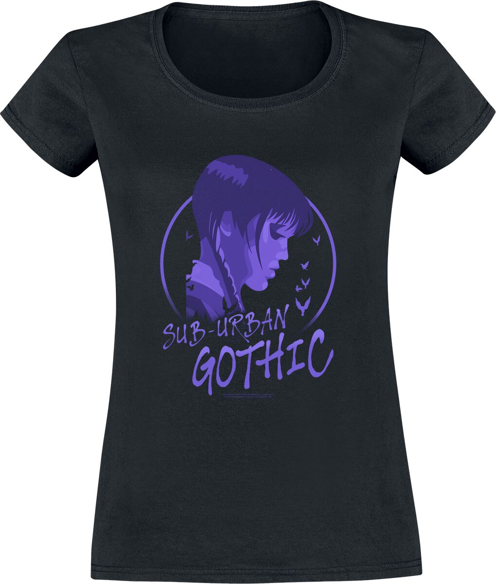 T-Shirt Manches courtes de Wednesday - Sub Urban Gothic - S à XXL - pour Femme - noir