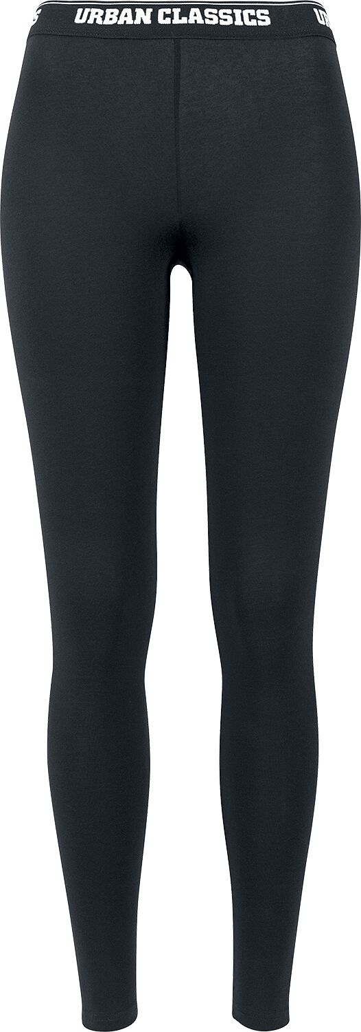 Urban Classics Leggings - Ladies Logo Leggings - S - für Damen - Größe S - schwarz