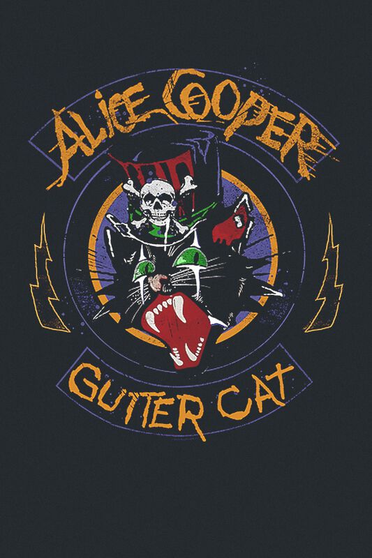 Band Merch Alice Cooper Gutter Cat | Alice Cooper T-Shirt