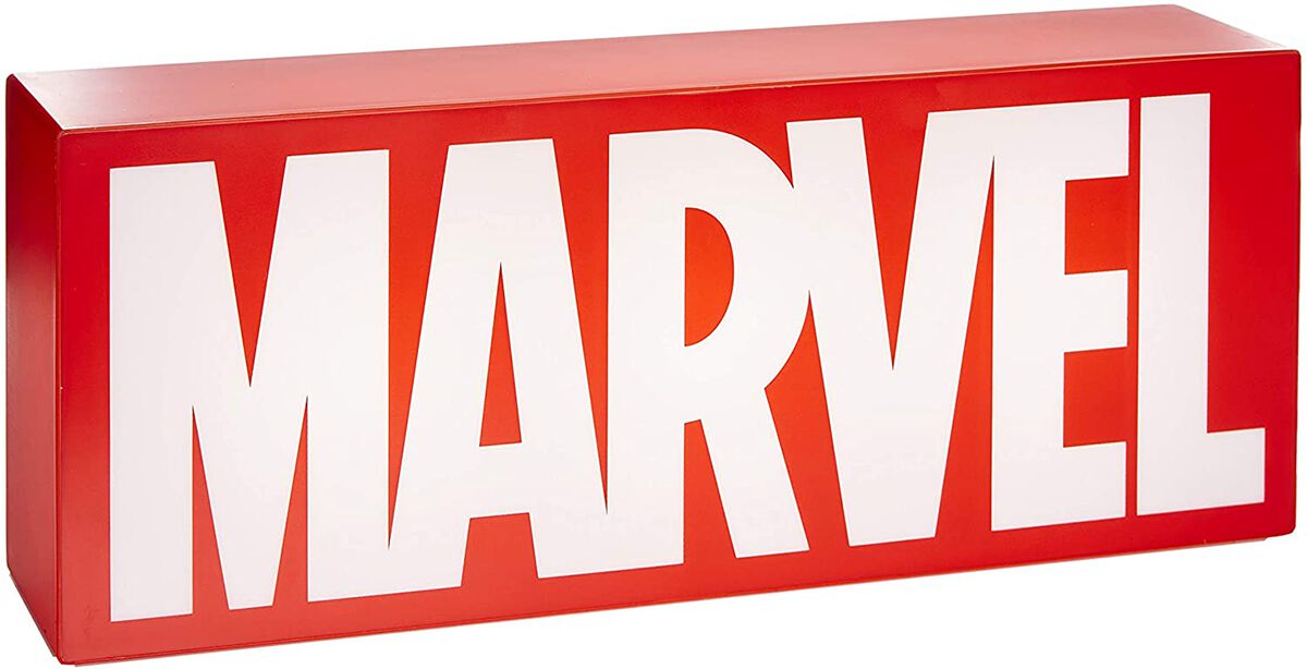 Marvel Marvel Logo Lampe rot weiß