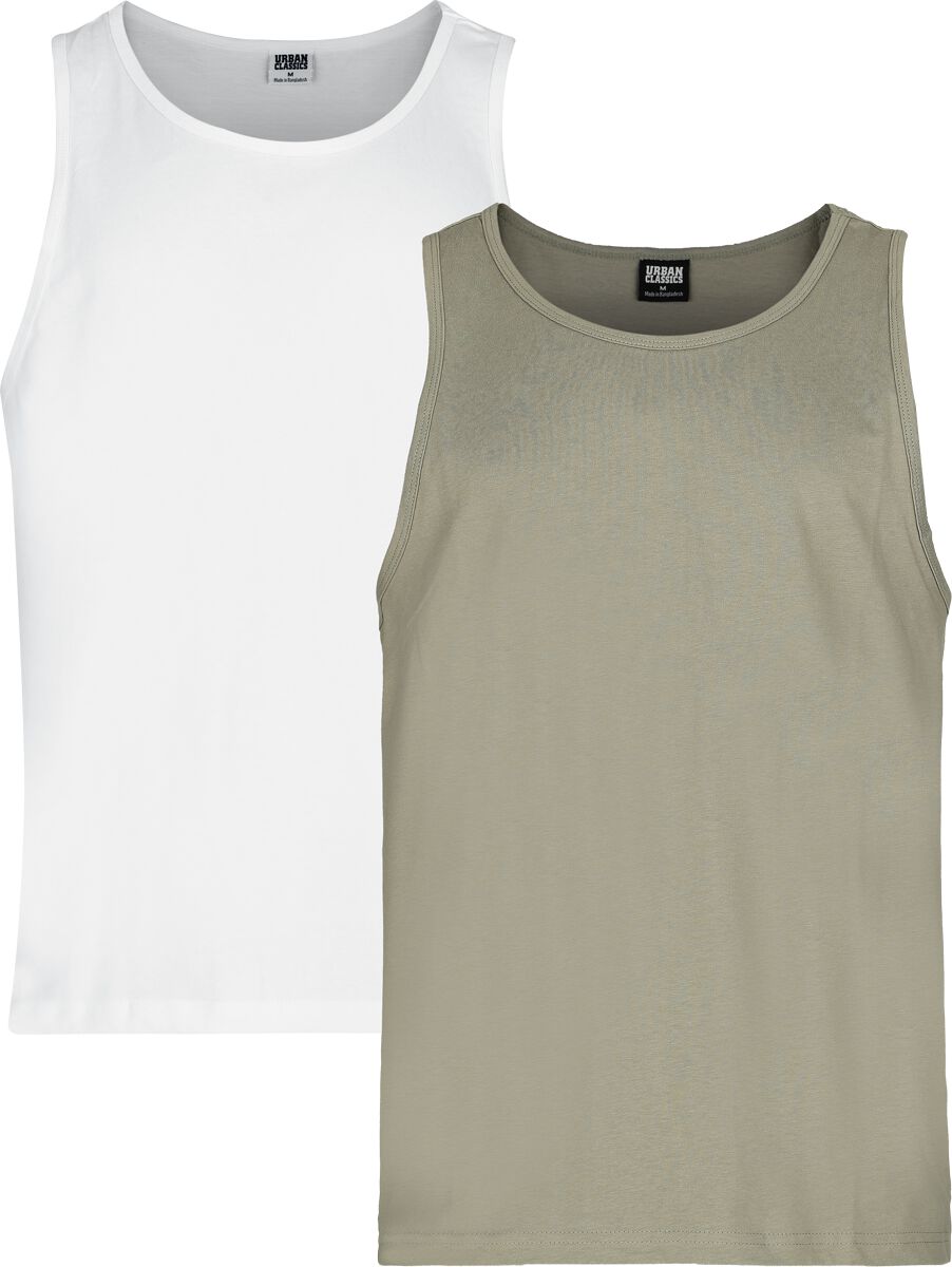Top tirante ancho  de Urban Classics - Chalecos (2-pack) - Hombre - Aceituna