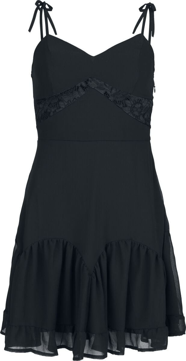 Kort kjole Rockabilly av Jawbreaker - Chiffon Mini Kjole - Damer - svart