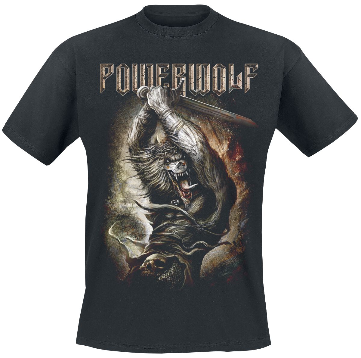Powerwolf Wolves Of War T-Shirt schwarz in 4XL