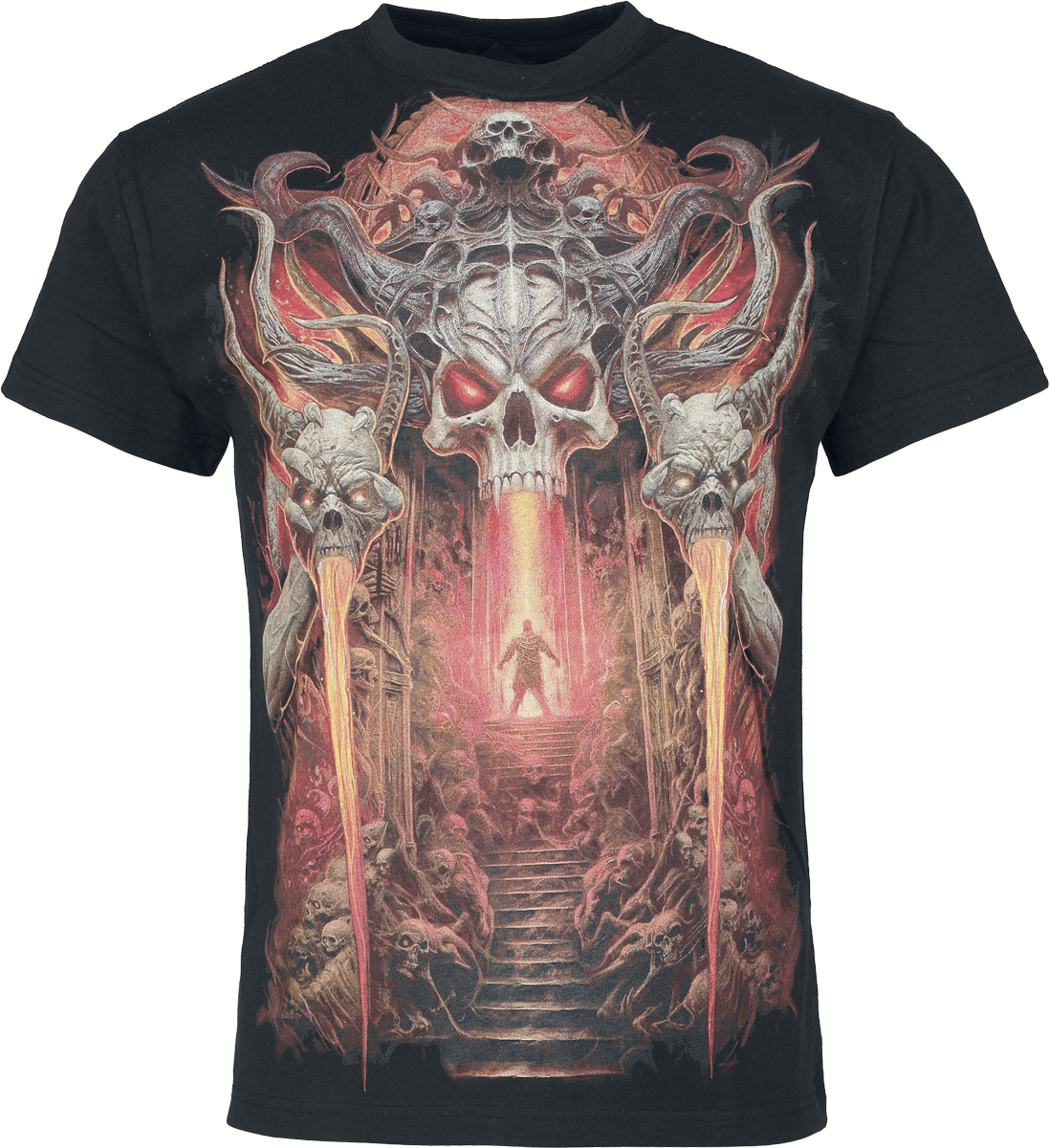 Spiral  T-Shirt - Gates Of Hell - for Men - black
