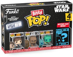 Han Solo, Chewbacca, Greedo + Mystery Figur (Bitty Pop! 4 Pack) Vinyl Figuren, Star Wars, Funko Bitty Pop!