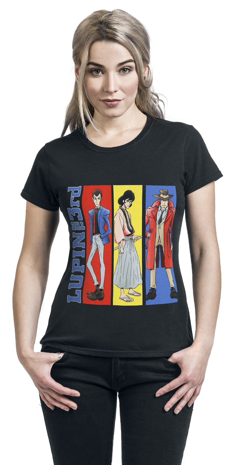 Lupin The 3rd Stripes T-Shirt schwarz